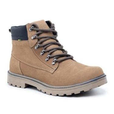 Imagem de Bota Coturno Masculino Couro Cano Curto Cadarço Casual-Masculino