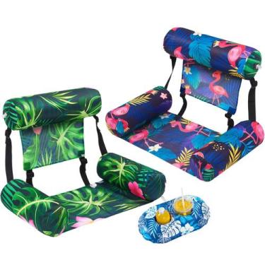 Imagem de Bóia de piscina inflável WERNNSAI para adultos, pacote com 2 porta-cop