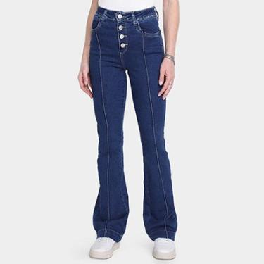 Imagem de Calça Jeans Flare Sawary Nervura Feminina-Feminino