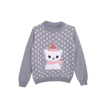 Imagem de Blusa de tricot infantil menina - Carlan, Cinza claro, 8