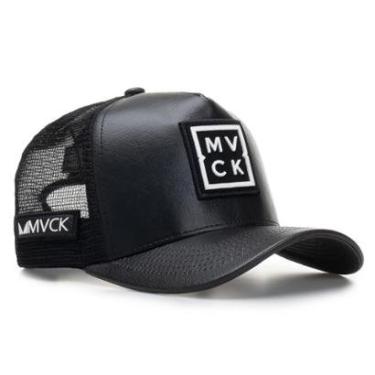 Imagem de Boné Trucker Madrid Couro Mvck Original Alta Qualidade-Masculino