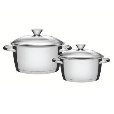 Imagem de Jogo De Panelas Tramontina Indução Allegra 2 Peças Inox