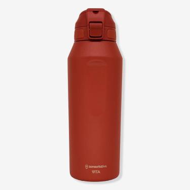 Imagem de Garrafa Térmica Vita Pegasus 1L Dusky Vine em Aço Inox com Parede Dupla Vermelho Zonacr...