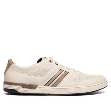 Imagem de Sapatênis Masculino Pegada Microfibra Off White/Bege-Masculino