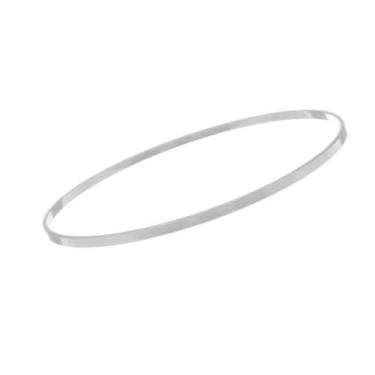 Imagem de Bracelete Liso Clássico Fechado Banhado a Prata - Lys Lazuli