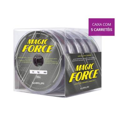 Imagem de Kit 5 Linhas Monofilamento Maruri Magic Force 0,33mm 22,0lbs/10,0kg - 