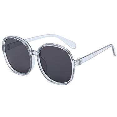 Imagem de Óculos de sol femininos com armação redonda, designer retrô preto superdimensionado, moda feminina, condução ao ar livre, 4, china