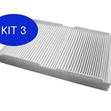 Imagem de Kit 3 Filtro D Ar Condicionado Citroen C3 1.6 16V Gasolina 01 A 06