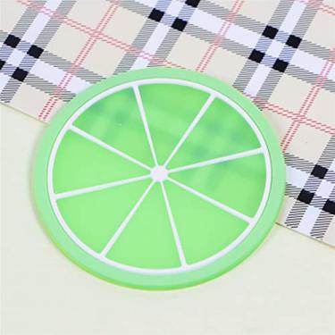Imagem de Copo em forma de frutas Porta-copos de silicone antiderrapante almofada de isolamento tapete de copo suporte para bebida quente suporte de caneca decoração de mesa para casa acessórios de cozinha (cor: D)