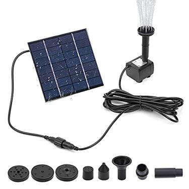 Imagem de Funny Kit de bomba de água solar, fonte solar com painel de bomba de água para banho de pássaros, kit de painel solar, fonte externa para lagoa pequena ao ar livre, pátio, jardim e tanque de peixes