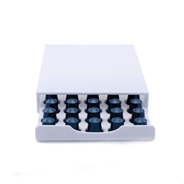 Imagem de Porta Cápsula Acrílico de Gaveta - Compatível com Cápsulas Nespresso® - Branco - 35 un.