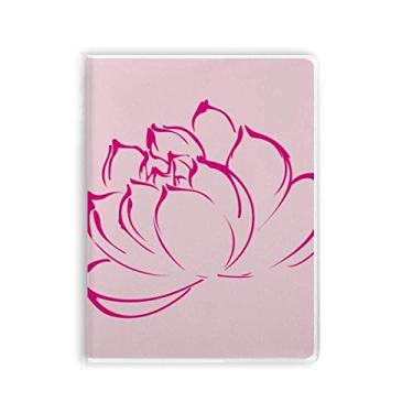 Imagem de Caderno de flores com estampa de flor de lótus e capa macia para diário