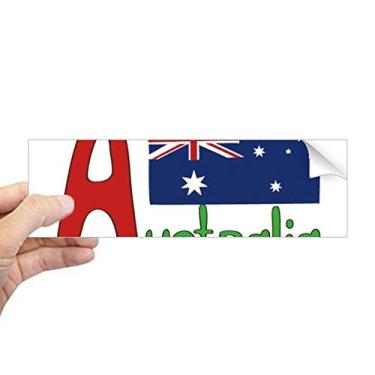 Imagem de DIYthinker Adesivo retangular para para-choque com bandeira nacional da Austrália, vermelho e azul