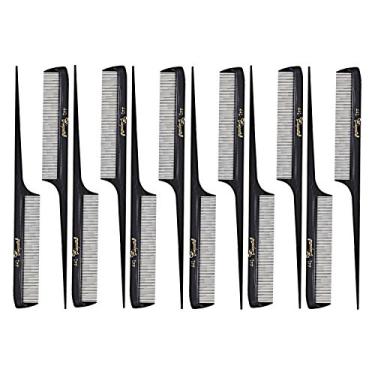 Imagem de Barber Cleopatra 441 21,6 cm Pente de catraca extra fino (pacote com 12) 12 x SB-C441-BLK