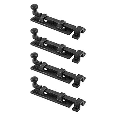 Imagem de Parafuso para armário ou porta de ferro forjado preto 10,16 cm L, Pack of 4, Black