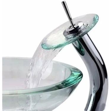 Imagem de Torneira Mono Comando Cascata Redonda Alta