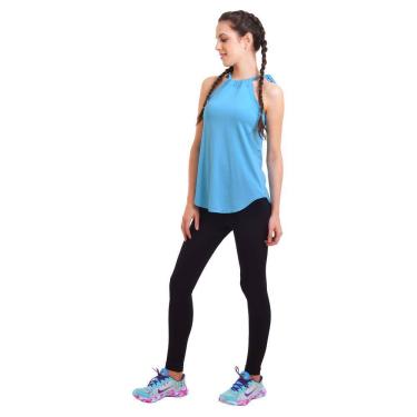 Imagem de Regata Feminina Fitness Azul Viscolycra com Proteção UV GG