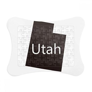 Imagem de Utah – Moldura de quebra-cabeça com mapa dos Estados Unidos da América