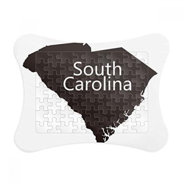 Imagem de Moldura de quebra-cabeça para decoração de quadro do mapa América do Sul dos EUA