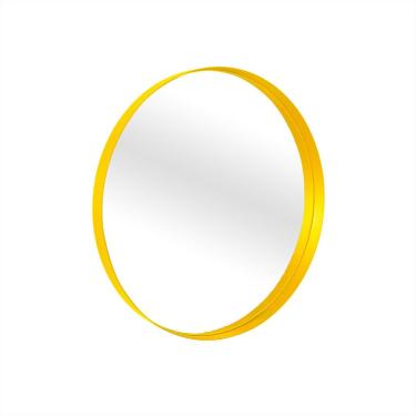 Imagem de Espelho Decorativo Round Interno Amarelo 20 Cm Redondo