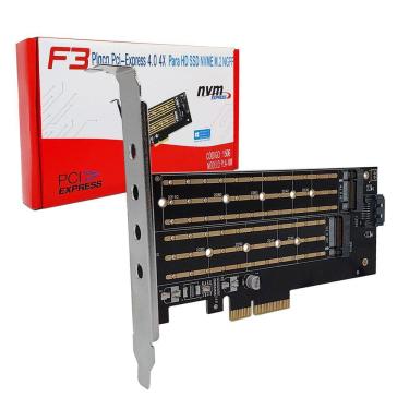 Imagem de Placa PCI Express 4.0 4X Para HD SSD NVME M.2 F3 PLA-NM - 1506