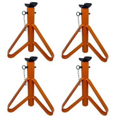 Imagem de 4 Preguiças Carro Cavalete Para Automóvel 2t Suporte Veículo Apoio (Laranja)