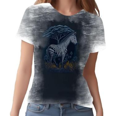 Imagem de Camiseta Camisa Estampada T-Shirt Animais Zebra Listras Hd 1 - Enjoy S