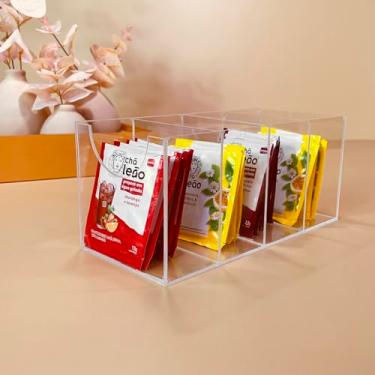 Imagem de Porta Sache de Cha Açúcar ou Capsula de Cafe Todas as Capsulas Caixa Organizadora Pulseiras Remedios Penteadeira para Armarios Escritorio Caixa de Acrilico Para Balcao Mesa Recepção