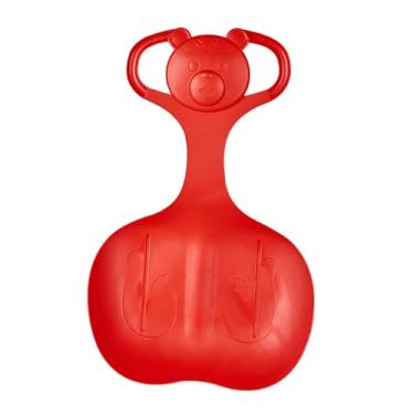 Imagem de rockible Trenó de neve, tobogã de trenó, trenó deslizante de areia, brinquedo de inverno, com alça, trenó de descida de luge para meninos, meninas, crianças, Vermelho