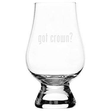Imagem de got crown? Vidro de degustação Snifter de cristal gravado 167 g compatível com os acessórios de vidro Glencairn