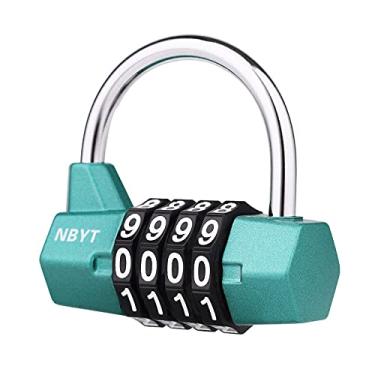 Imagem de Trava de armário de academia, cadeado de combinação de 4 dígitos, cadeado de senha de segurança para armário de academia, armário esportivo, cerca, caixa de ferramentas, estojo, armazenamento de