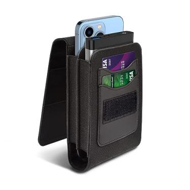 Imagem de Coldre para celular Samsung e Motorola - Capa de cinto grande para iPhone 15, EDC, tática, trabalho, caminhada e acampamento (Nylon)