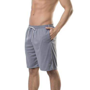 Imagem de Shorts Elite Com Bolso Esporte Masculino Calção, Grafite, M