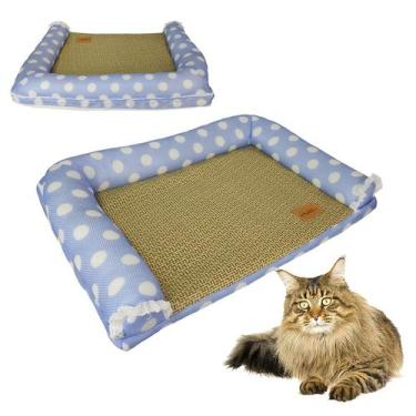 Imagem de Cama Arranhador Gato Pet Felino Almofada Confortavel Esteira Resistent