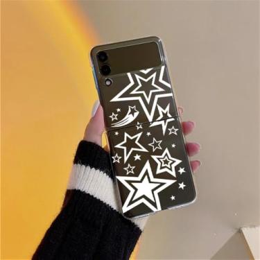 Imagem de Super Star Phone para Samsung Galaxy Z Flip 6 Case Transparent Stars Clear Hard Cover para Samsung ZFlip4 Z Flip5 4 Bag, Style 6, para Galaxy ZFlip 5