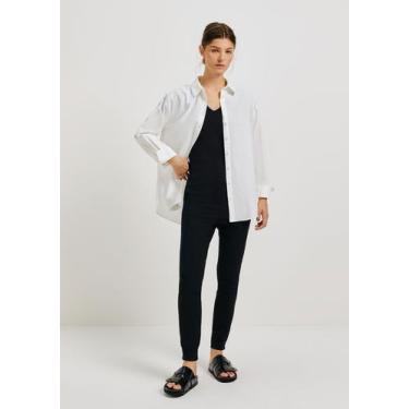 Imagem de Calça Básica Feminina Cintura Média Alfaiataria - Hering, 044, Preto