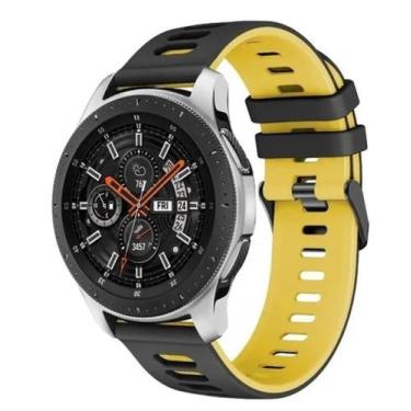 Imagem de Pulseira Silicone EsportivaPara Watch 46 E Gear S3 Cor Preto Com Amare