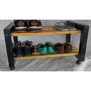 Imagem de Sapateira simples para hall de entrada com rodinhas - VAG ARTESANATO