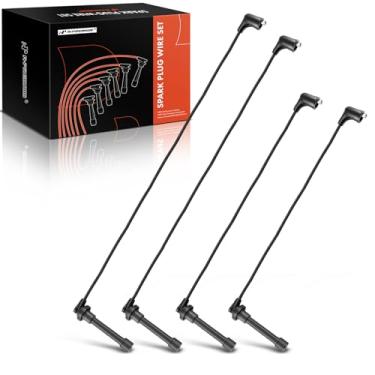 Imagem de A-Premium Conjunto de 4 fios de vela de ignição compatíveis com Acura CL 1997-1999 EL e Honda Accord 1994-2002, Civic 1992-2000, Odyssey e Isuzu Oasis