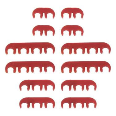 Imagem de INFINAUTO Separadores de vela de ignição do motor, suporte interno de separadores de fio de ignição de 7 mm 8 mm para Chevrolet para Ford Plastic Red, 12 peças