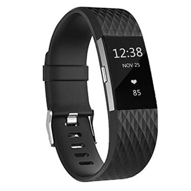 Imagem de Pulseiras de substituição para Fitbit Charge 2, pulseiras clássicas de silicone ajustáveis para Fitbit Charge 2, mulheres e homens