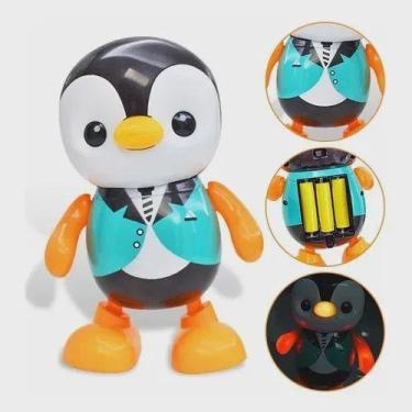 Imagem de Brinquedo Infantil Boneco Pinguim Dançarino Com Som E Luz diversão. - 