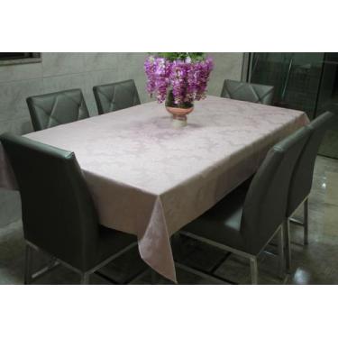Imagem de Toalha Jacquard Rose Para Mesa De 6 Lugares - Crisfer