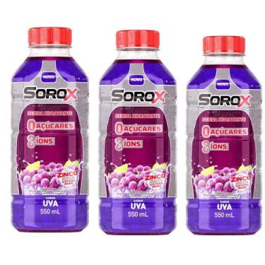 Imagem de Kit 3 Sorox Sabor Uva 550ml