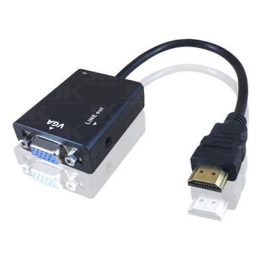 Imagem de Cabo Adaptador Conversor Hdmi Para Vga Com Saída P2 De Áudio - VIL