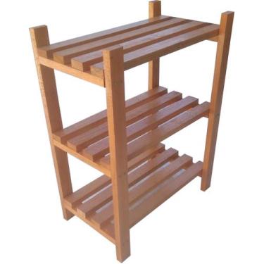 Imagem de Estante Modular 3 Prateleiras Madeira Maciça 65x50x29 cm Pintada NeonX