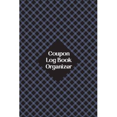 Imagem de Coupon Log Book Organizer: Coupon Code Record Journal and Notes Book for Keeping Track of Promo Codes, Discounts, Store Gift Cards, and Expiration Dates - Dark Gray and Blue Cover Design