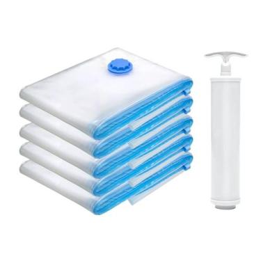 Imagem de Saco Á Vacuo Kit 2 unidades Edredom Roupa Bag Espaço com Bomba Manual 