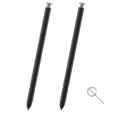 Imagem de Pacote com 2 canetas de substituição para Galaxy S22 Ultra S para Samsung Galaxy S22 Ultra Stylus 5G SM-S908U S22 Ultra S sem Bluetooth + pino de ejeção (branco fantasma)