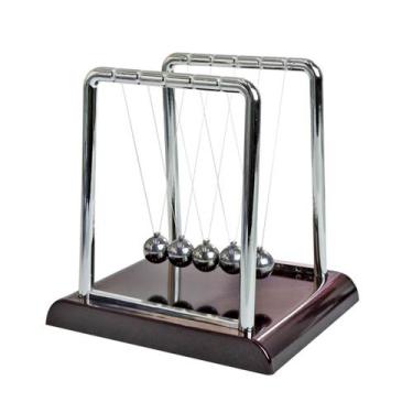 Imagem de Pêndulo de newton de plástico e metal 13,5cm decoração escritório - Ch